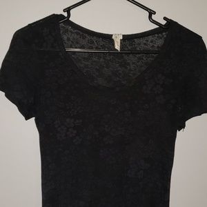 Black shear top